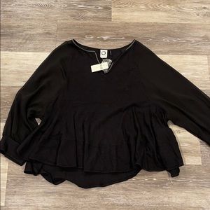 Anthropologie Black Blouse - Womens small